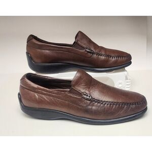 Neil M Men's Rome Men's Slip Ons Loafers Walnut Dress Shoes Leather Size 11.5